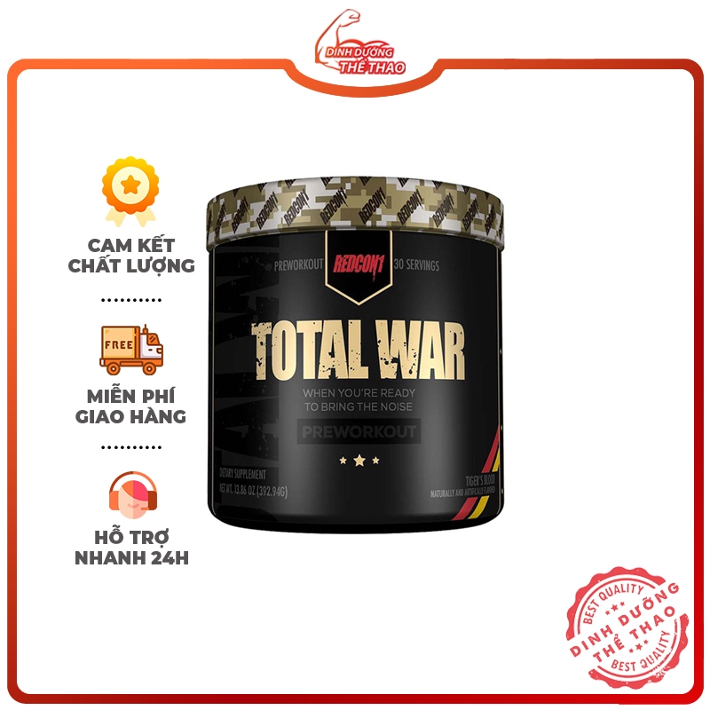 SALE VÓN - Redcon1 Total War Pre Siêu Mạnh, Tỉnh Táo Ngay Lập Tức, Tăng Sức Bền Từ Mỹ Đế 30 Lần Dùng