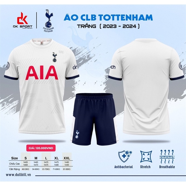 Quần áo bóng đá,đồ đá banh CLB TOTTENHAM 2023-2024 chuẩn thi đấu,thấm hút mồ hôi cực đẹp - sport hoàng phúc