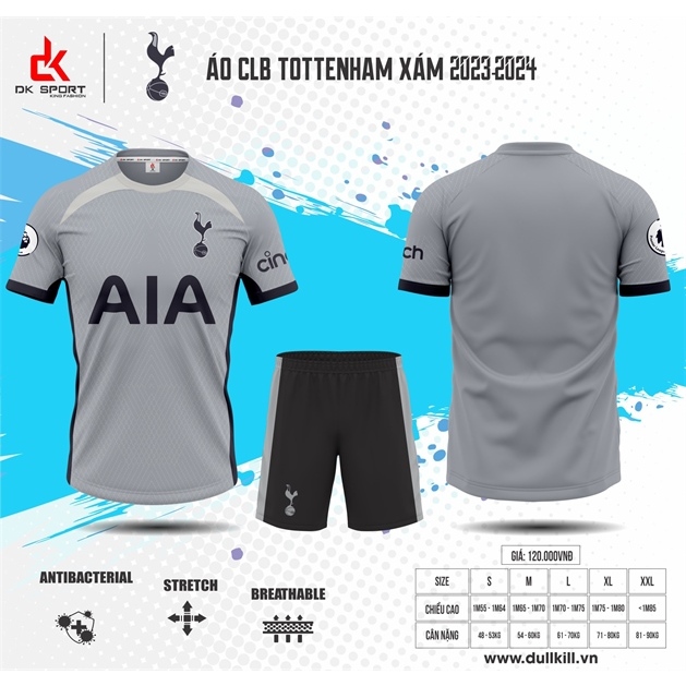 Quần áo bóng đá,đồ đá banh CLB TOTTENHAM 2023-2024 chuẩn thi đấu,thấm hút mồ hôi cực đẹp - sport hoàng phúc