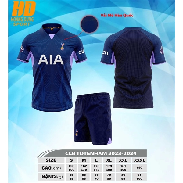 Quần áo bóng đá,đồ đá banh CLB TOTTENHAM 2023-2024 chuẩn thi đấu,thấm hút mồ hôi cực đẹp - sport hoàng phúc