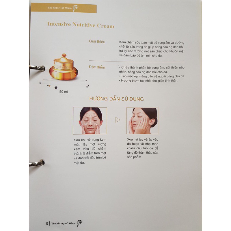 Kem dưỡng da chống lão hóa,chống nhăn da đông y whoo vàng Intensive Nutritive Cream