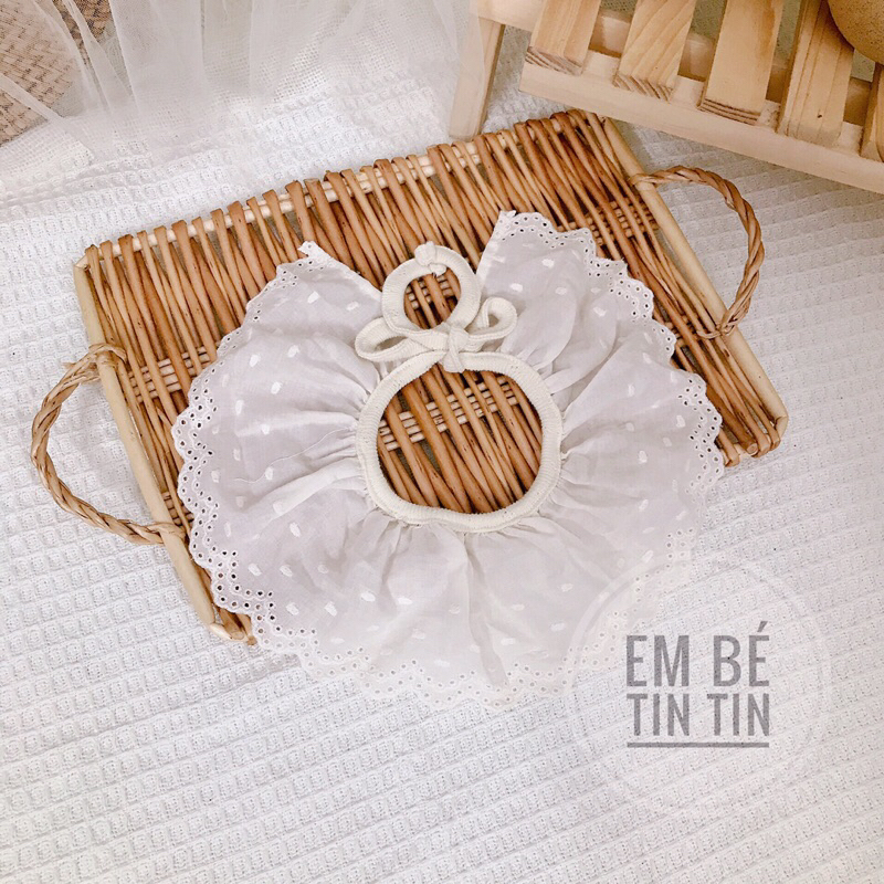 Yếm cổ ren , cổ áo tiểu thư phong cách Hàn Quốc cho bé gái