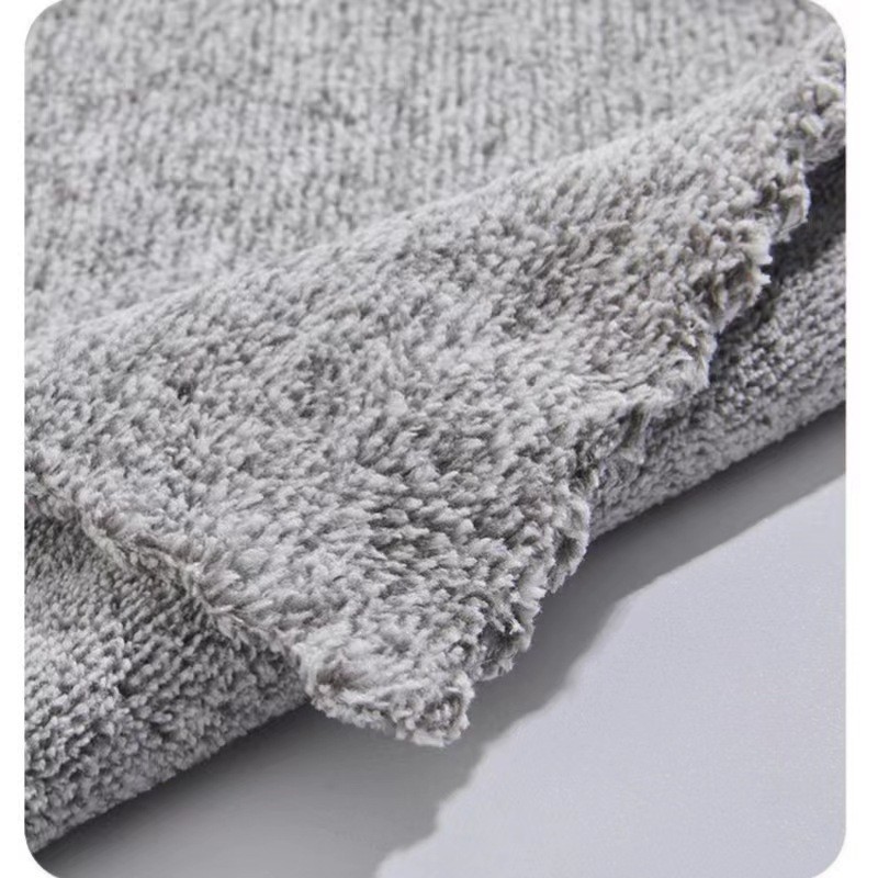 Sét 10 Khăn Lau Đa Năng 2 Mặt Siêu Thấm Màu Xám Ghi Dùng Lau Bếp, Lau Chén Dĩa Tiện Lợi