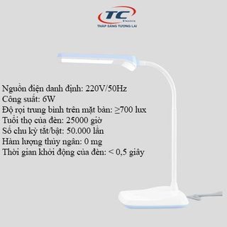 Đèn led bàn học cảm ứng 6W Rạng Đông RD-RL-36 Màu ngẫu nhiên