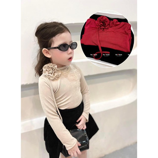 Set váy nhung kèm áo nhún cho bé 🎁 mua 1 tặng 1🎁 set chân váy nhung phối áo nhún đính hoa to bản sang chảnh cho bé gái