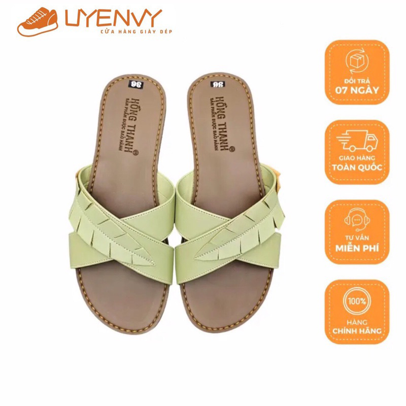V004 Dép Quai chéo phối lá xin xắn