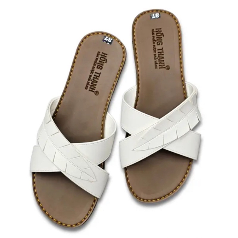 V004 Dép Quai chéo phối lá xin xắn