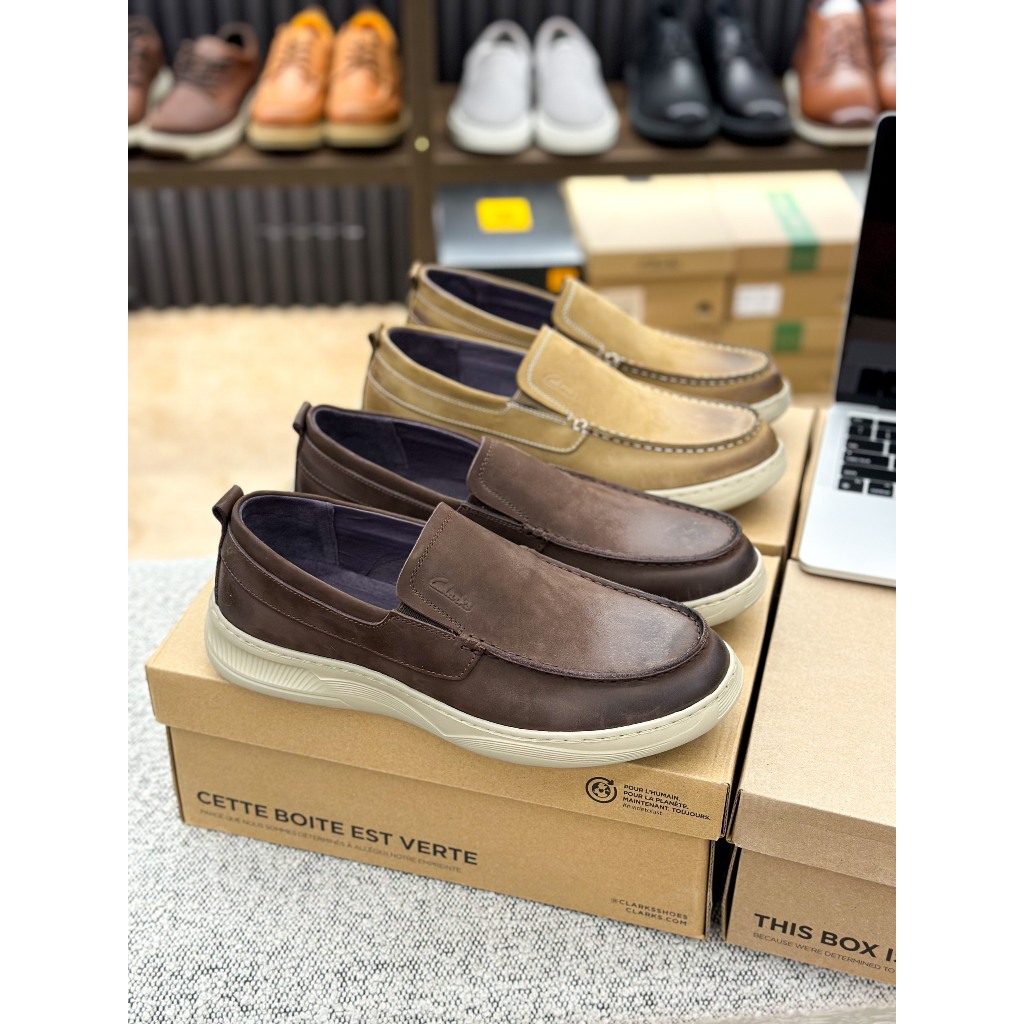 7311 - Giày tây lười nam Clark - Dáng slip-on Nam - Style Qúy Ông - Nhẹ Da Mềm Linh Hoạt - Sấu Vui Vẻ