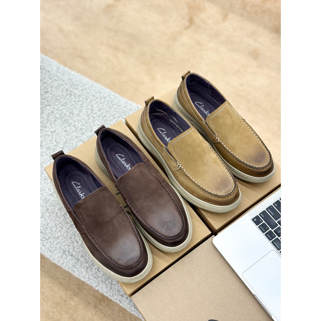 7311 - Giày tây lười nam Clark - Dáng slip-on Nam - Style Qúy Ông - Nhẹ Da Mềm Linh Hoạt - Sấu Vui Vẻ