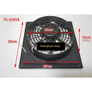 [lỗ trần 25x25 cm] Quạt thông gió âm trần Tico TC-20AV4.