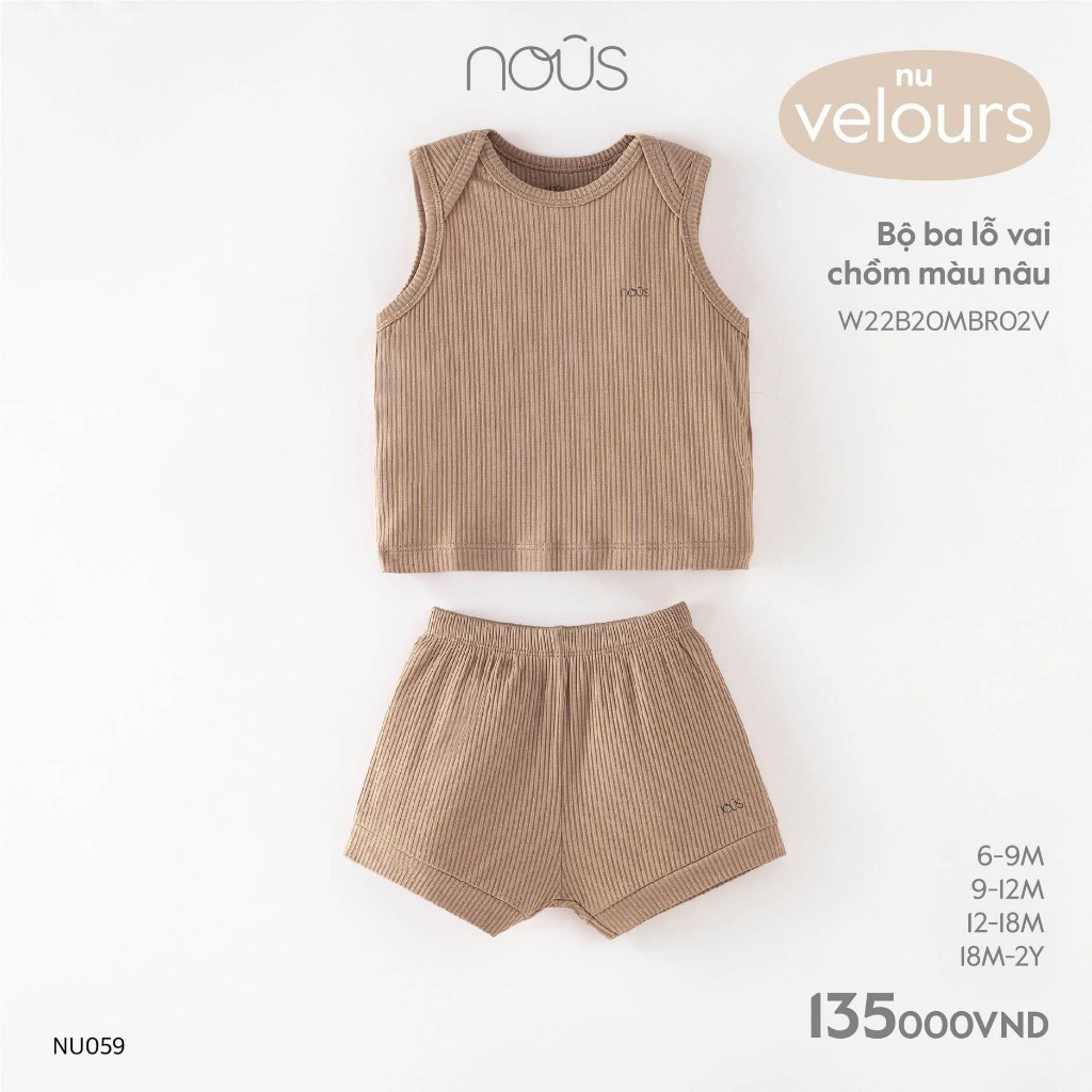 Bộ ba lỗ cho bé NOUS