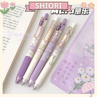  Bút Mura Gel 8173 Ordinary Daisy mực đen Bút Mura Hoa ngòi 0.5mm dành cho học sinh -Tiệm Bút SHIORI 