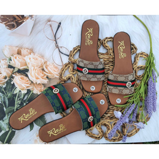 Dép nữ quai ngang dây xanh đỏ