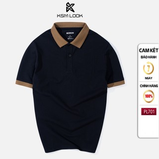Áo Thun Polo Nam KSM Menswear Tay Ngắn có cổ bo bẻ màu trầm vải Cá Sấu Cotton xuất xịn dày mịn đẹp PL701