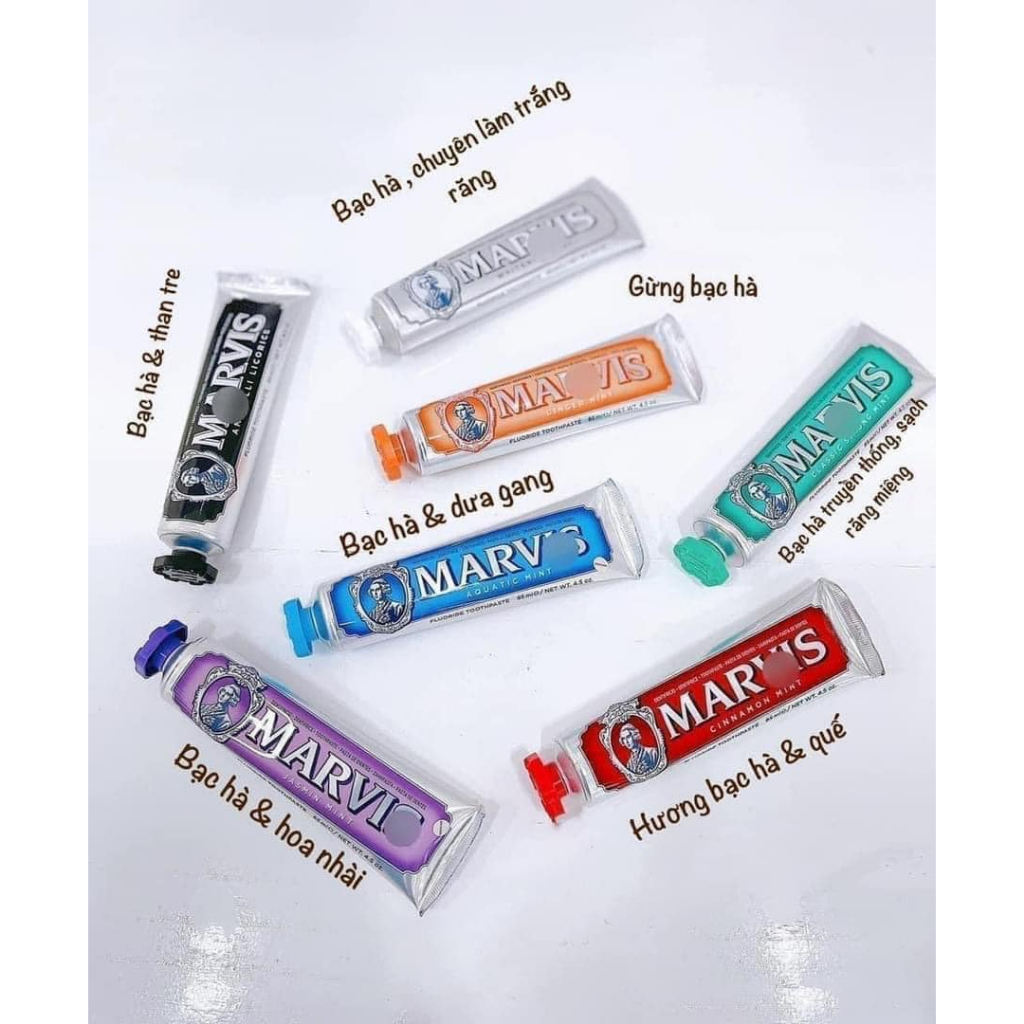 Kem đánh răng Marvis / Set 3 kem đánh răng Marvis Toothpaste Tralvel With Flavour