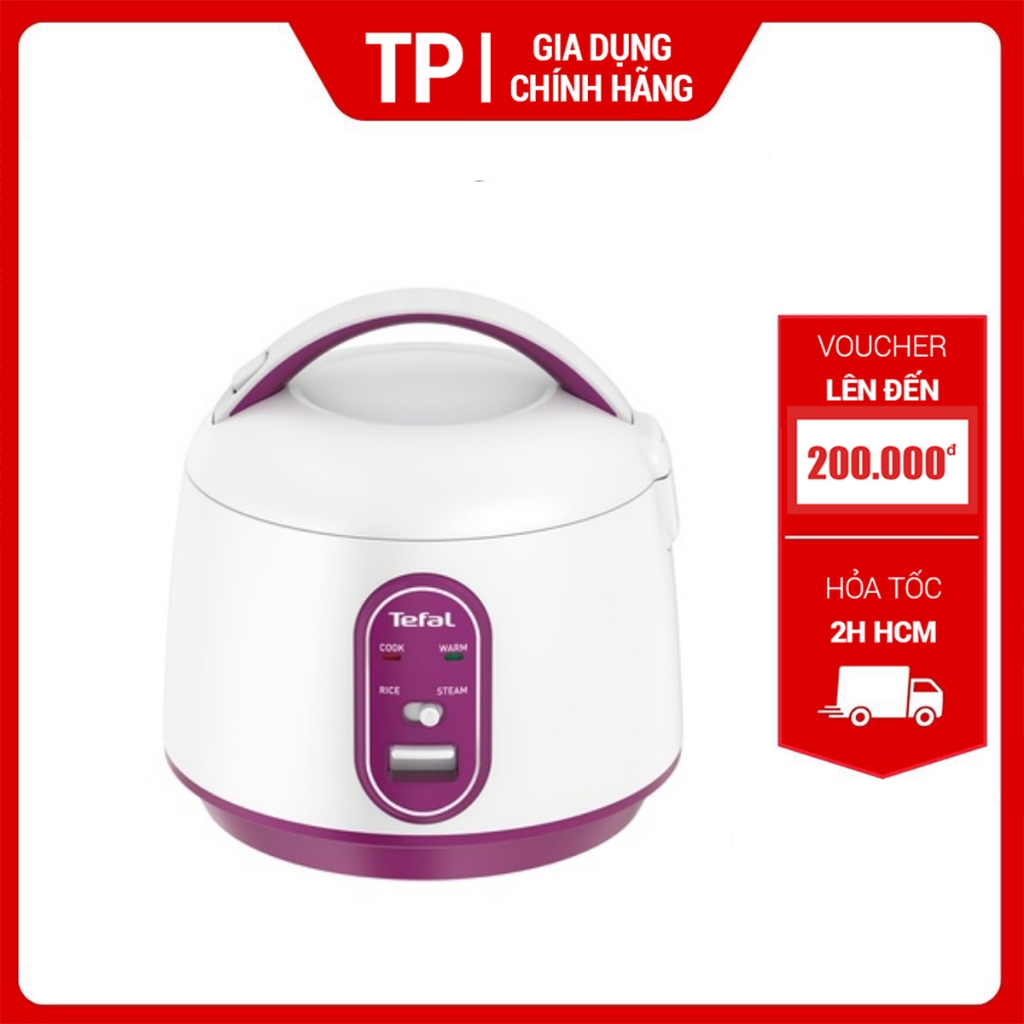 Nồi cơm điện Tefal RK224168 - 0.7L. Công suất 300W - Lòng nồi chống dính 4 lớp dày 2mm - Hàng chính hãng -Bảo hành 2 năm
