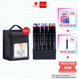 Bút Màu Marker Touch Cool 30 Màu Cao Cấp , Blend Màu Tốt, Kèm Túi Vải Và Đế Cắm Bút, NO.702