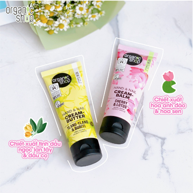 Kem Dưỡng Tay & Móng Organic Shop Hand & Nail Cream