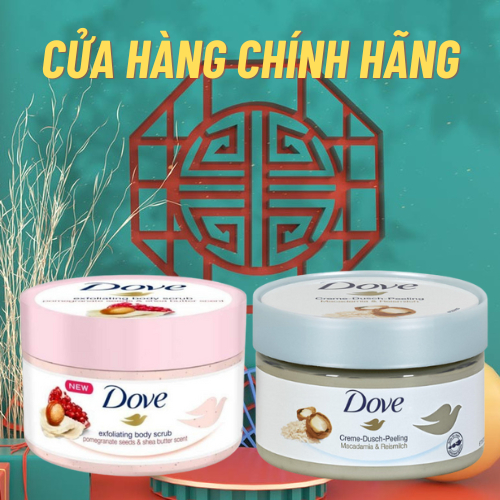 Kem Tẩy Tế Bào Chết Body Dove Chăm Da Sáng Mịn, Giữ Ẩm, Dưỡng Trắng 225ML Bản Đức - NEDEVI MALL x78 CT96 MTP Beauty