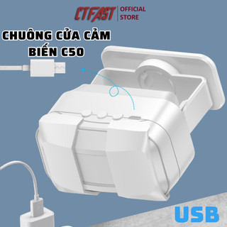 Chuông báo khách cảm biến hồng ngoại không dây CTFAST-C50, tùy chỉnh âm thanh nhắc nhở tự động