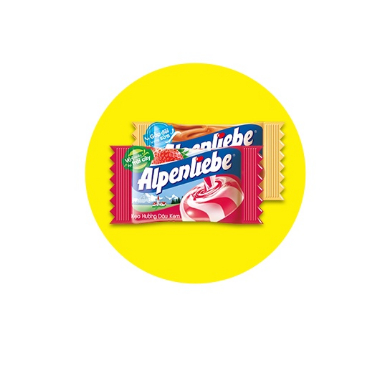 Kẹo Viên Sữa Caramen & Hương Dâu Kem Alpenliebe