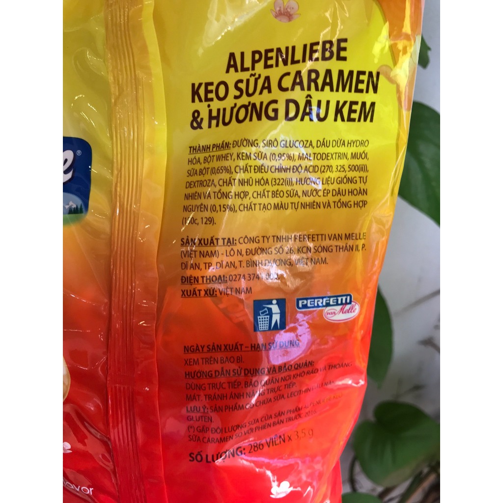 Kẹo Viên Sữa Caramen & Hương Dâu Kem Alpenliebe