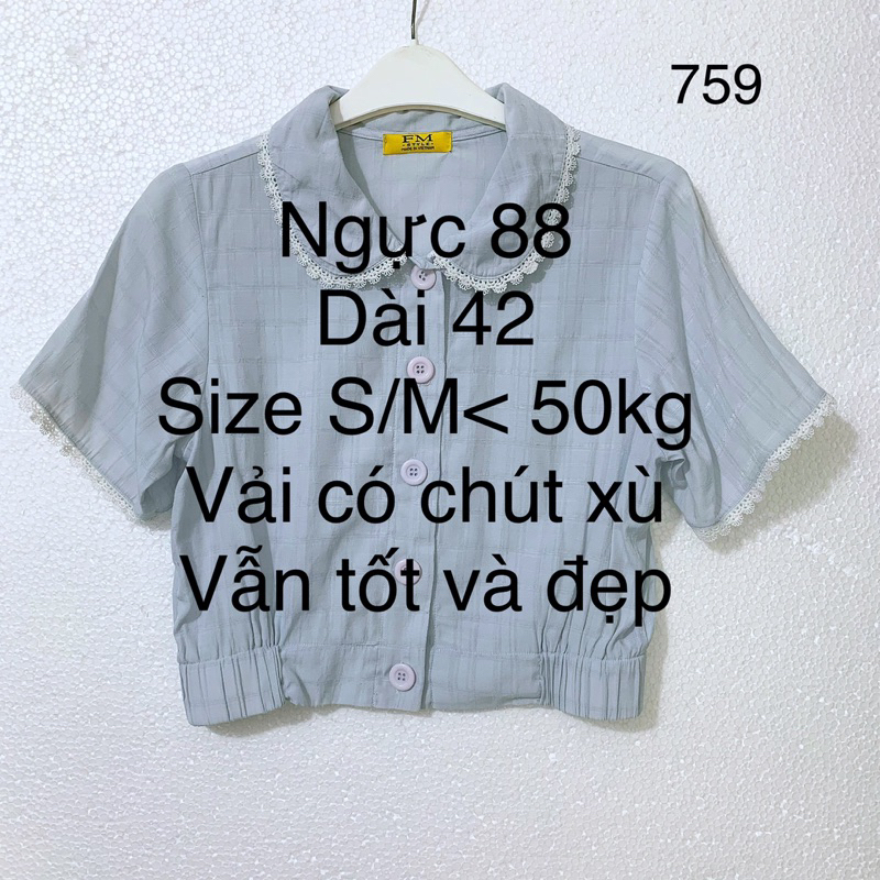Thanh lý / 2hand/ pass đồ cá nhân áo sơ mi croptop, sơ mi dáng ngắn, sơ mi nữ, áo sơ mi cổ sen