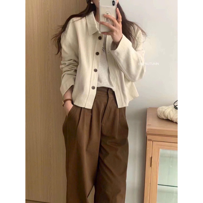 KAYY. Áo khoác kaki tăm mềm lót lụa _ K1031