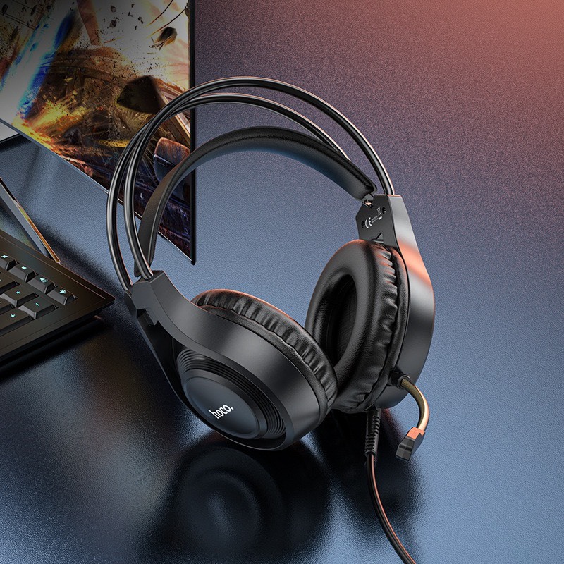Tai nghe Game Hoco W106 hỗ trợ micro đàm thoại cắm cổng USB máy tính | BigBuy360 - bigbuy360.vn