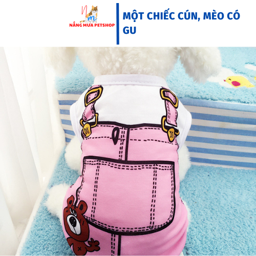 Áo sơ mi thú cưng hoạt hình dễ thương quần áo mùa thu cho chó mèo