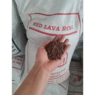 Đá nham thạch- Đá lava đỏ- đen túi 1kg