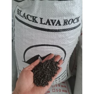 Đá nham thạch- Đá lava đỏ- đen túi 1kg