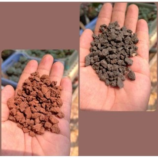 Đá nham thạch- Đá lava đỏ- đen túi 1kg