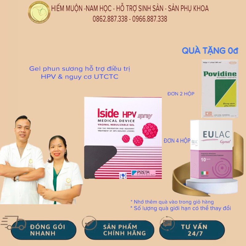 Iside HPV dành cho nữ, dạng xịt dễ dùng