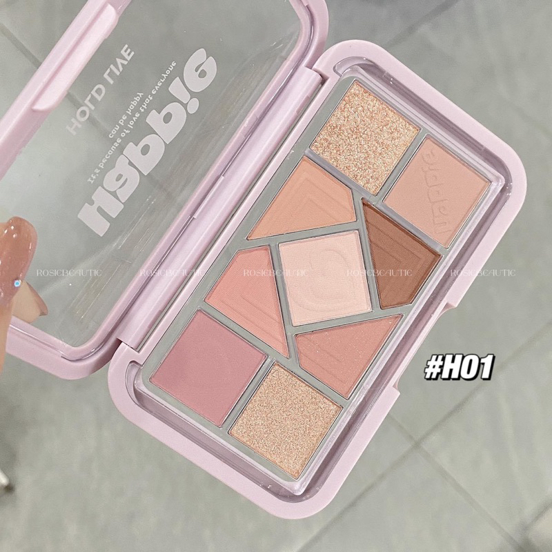 BẢNG MẮT TRÁI TIM HAPPIE HOLDLIVE 9Ô MÀU H01