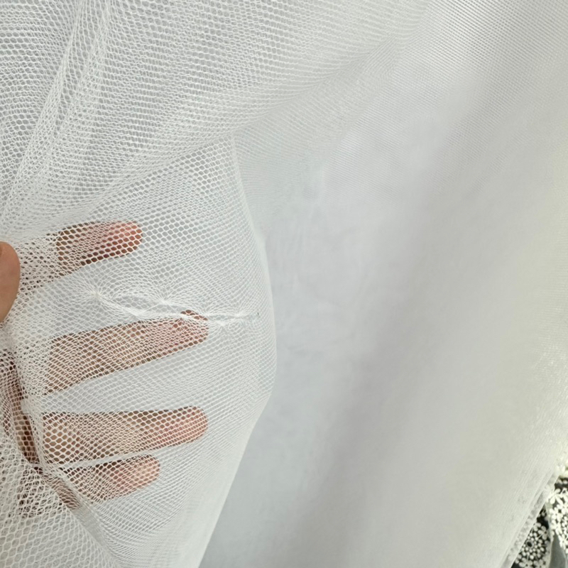 10M Vải lưới trắng cứng tạo phồng váy