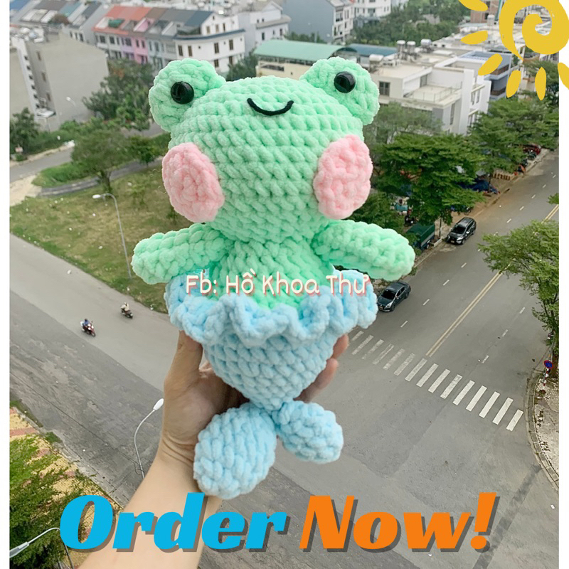 Gấu bông ếch tiên cá handmade