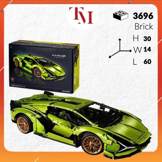 Đồ chơi mô hình lắp ghép xe technic lamborghini sian fkp tỉ lệ 1:8 3696 pcs lắp ráp xe
