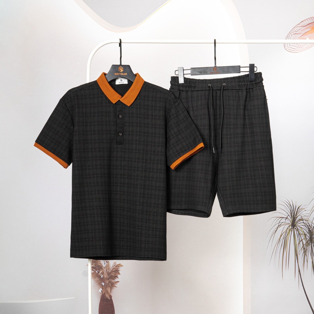 BIGSIZE NAM 80-140KG SHORT THUN ĐEN HỌA TIẾT CARO 2BIG NAVY STAR