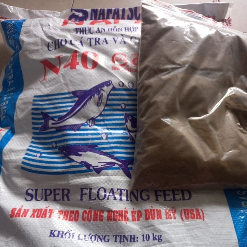 1kg Cám cốt 40% đạm chuyên lóc, chép, tra và rô, cá ươm, cá giống dùng làm mồi câu chất lượng caoN40