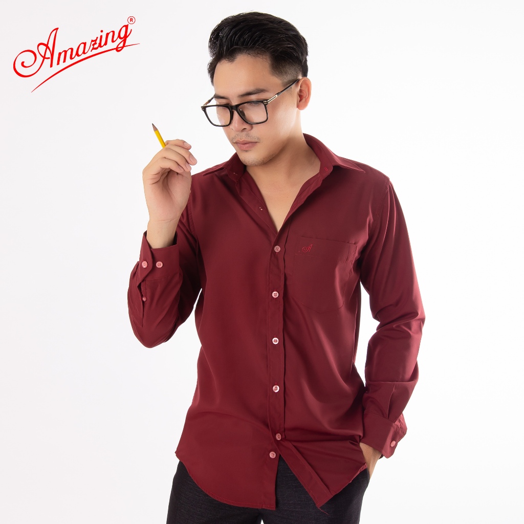 Áo sơ mi nam form rộng Amazing, vải KT silk mềm mát, thời trang công sở cao cấp, có size lớn