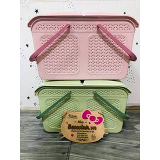Làn nhựa đựng đồ đi sinh cho mẹ và bé, Giỏ đựng đồ sơ sinh cho bé