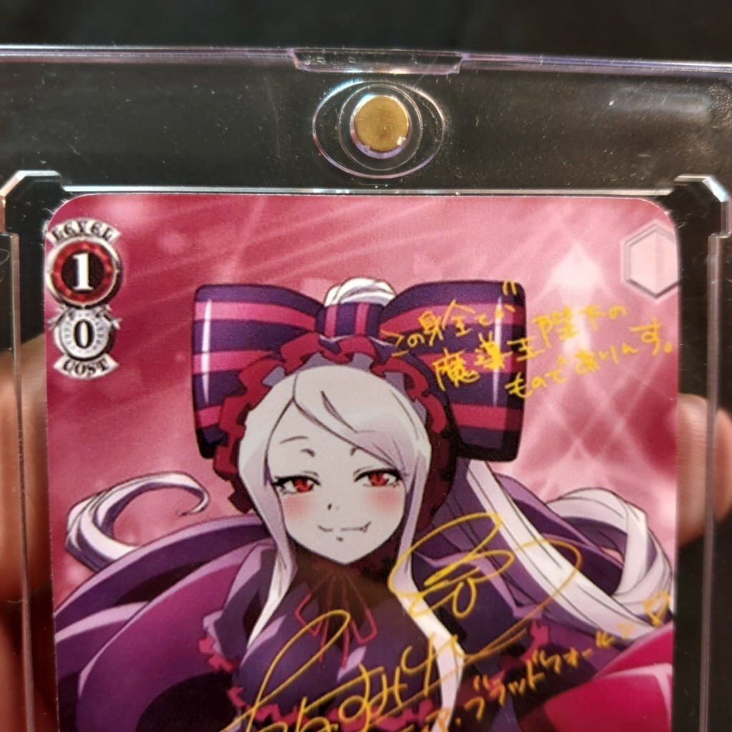 Thẻ Weiss Schwarz Overlord Shalltear SP Japanese có signed 2098 1-28