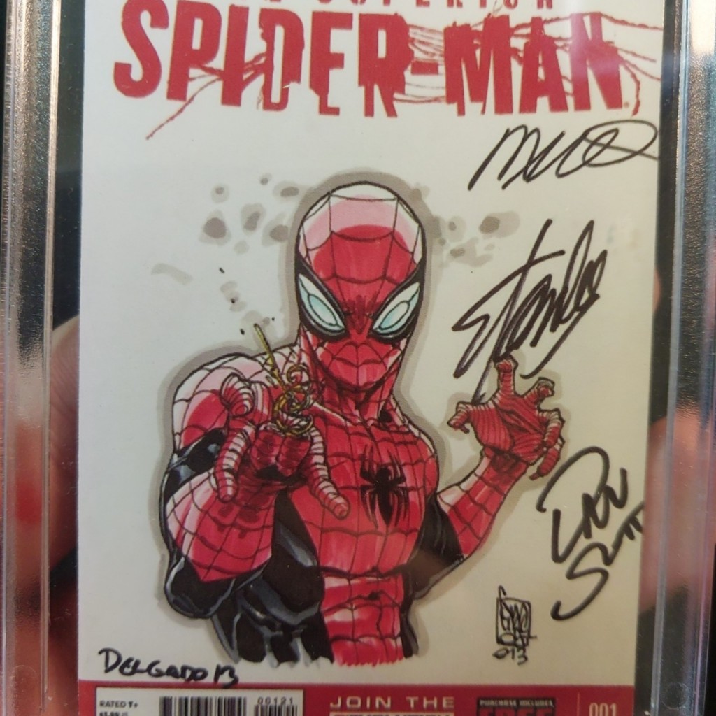 Thẻ Superior Spiderman Giuseppe Camuncoli Edgar Delgado có signed 2098 1-20