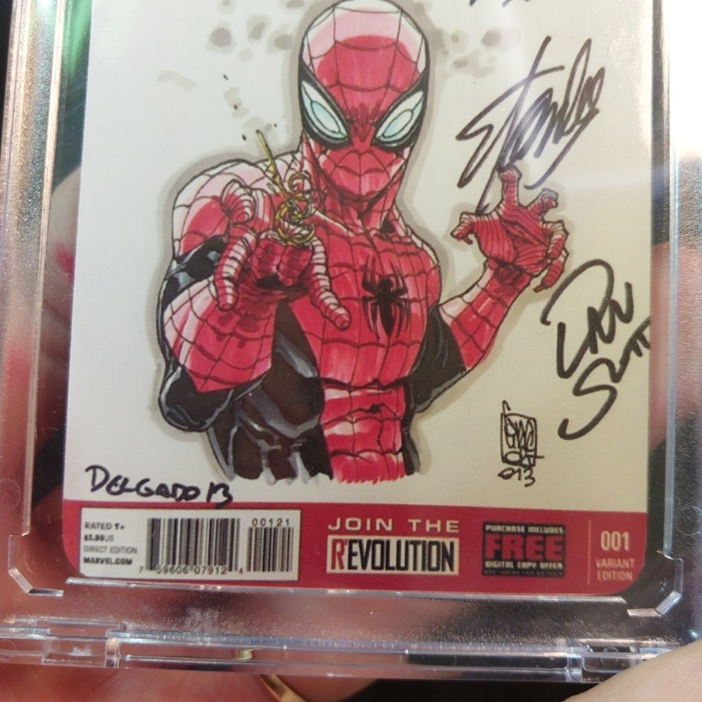 Thẻ Superior Spiderman Giuseppe Camuncoli Edgar Delgado có signed 2098 1-20