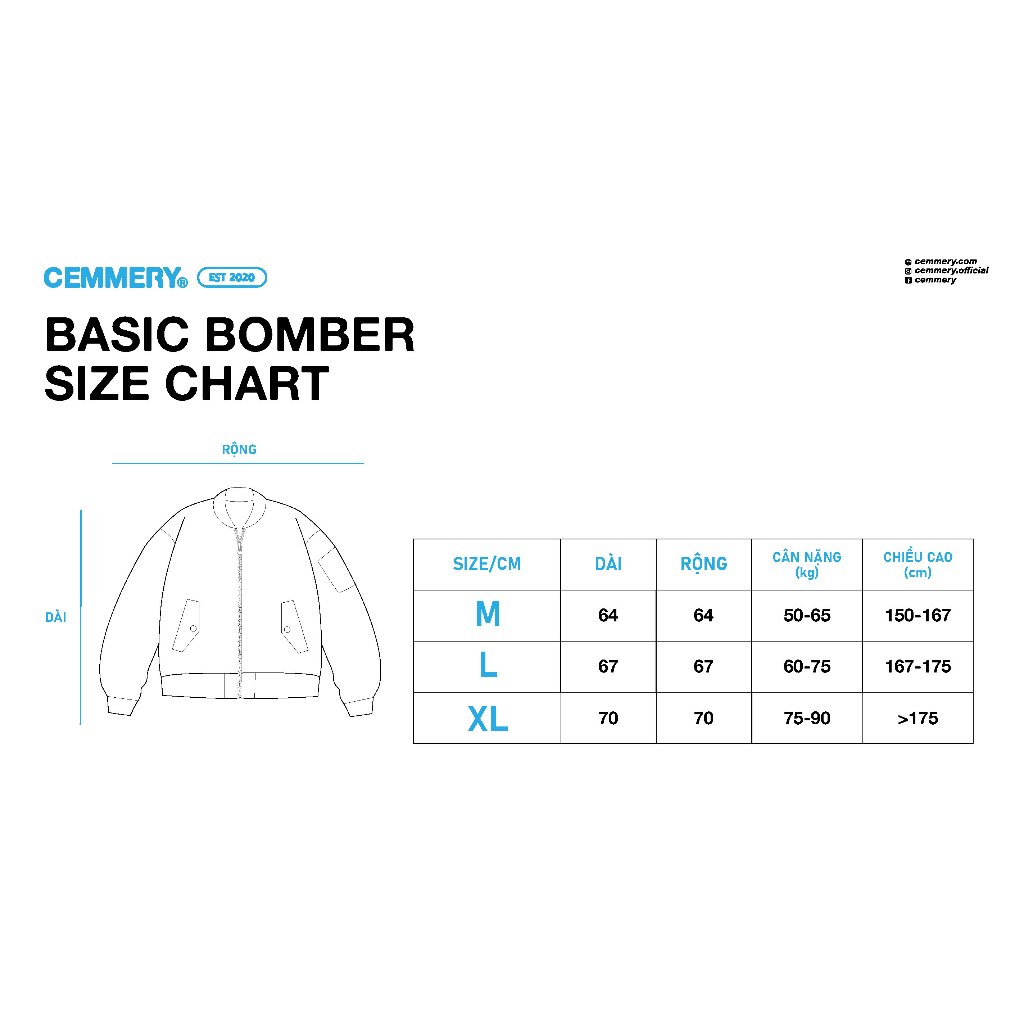 Áo Khoác Bomber lót chằn bông LocalBrand Cemmery BASIC BOMBER, áo bomber unisex nam nữ 4 Color