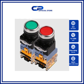 Nút nhấn có đèn cml la39-11ds push button phi 22 điện áp 220v 2 màu
