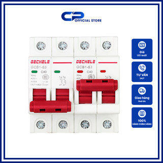 Aptomat đảo chiều 2p 63a 220v gechele-át đảo chiều - bộ chuyển nguồn ats