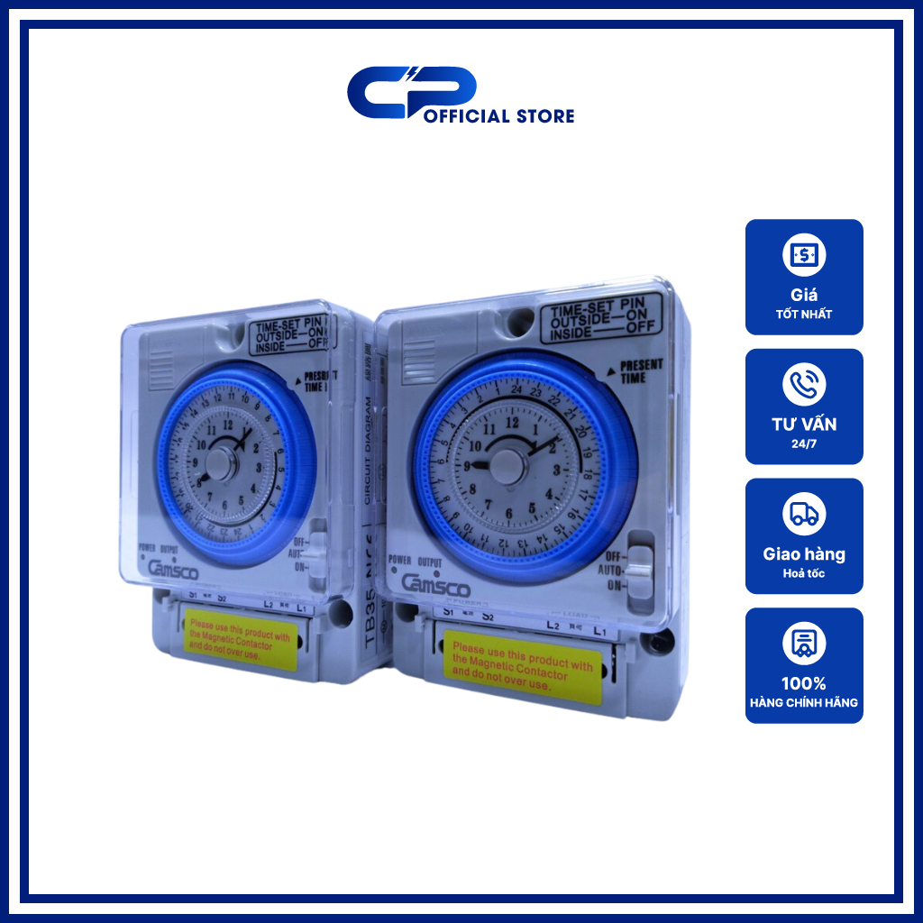 Role thời gian Đồng hồ hẹn giơ TB118 -220v LW- Công Tắc Hẹn Giờ Cơ Timer 24H