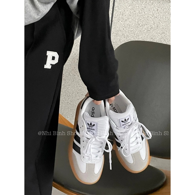 ⚡️SIÊU CẤP⚡️ Giày thể thao Samba sọc đen trắng đế nâu cao